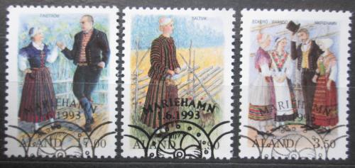 Poštové známky Alandy 1993 ¼udové kroje Mi# 72-74 Kat 10€