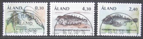 Poštové známky Alandy 1997 Zkamenìliny z Doby ledové Mi# 124-26