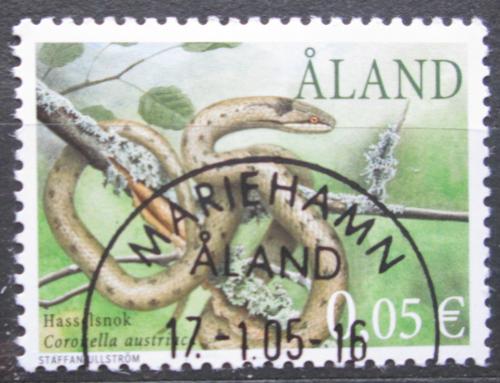 Poštová známka Alandy 2002 Užovka hladká Mi# 199