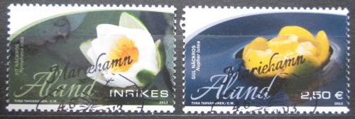 Poštové známky Alandy 2013 Lekníny Mi# 377-78 Kat 7€ 