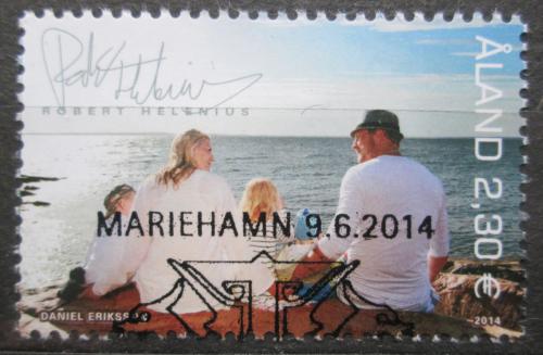 Poštová známka Alandy 2014 Robert Helenius s rodinou, boxer Mi# 395 Kat 5.30€