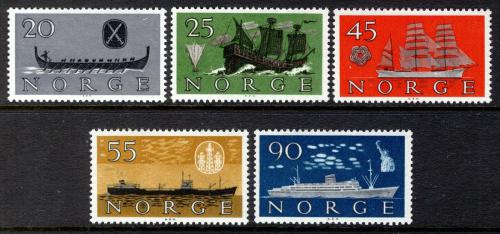 Poštové známky Nórsko 1960 Lode Mi# 444-48 Kat 9€