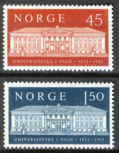 Poštové známky Nórsko 1961 Univerzita Oslo, 150. výroèie Mi# 458-59