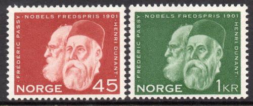 Poštové známky Nórsko 1961 Nositelé Nobelovy ceny Mi# 464-65