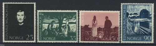 Poštové známky Nórsko 1963 Umenie, Edvard Munch Mi# 508-11