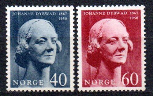 Poštové známky Nórsko 1967 Johanne Dybwad, hereèka Mi# 557-58