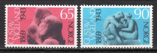 Poštové známky Nórsko 1969 Sochy, Gustav Vigeland Mi# 594-95