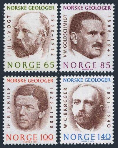 Poštové známky Nórsko 1974 Geologové Mi# 687-90