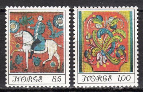 Poštové známky Nórsko 1974 ¼udové umenie Mi# 693-94