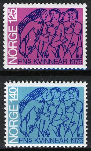 Poštové známky Nórsko 1975 Medzinárodný rok žen Mi# 698-99