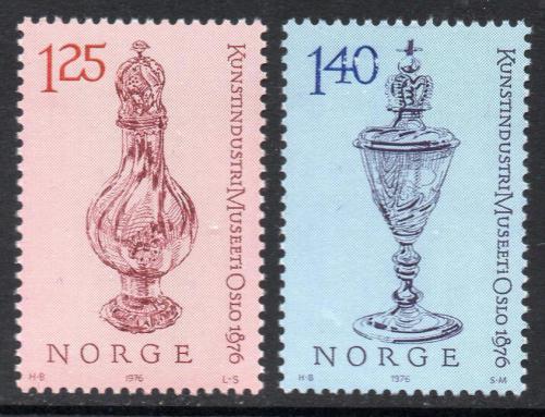 Poštové známky Nórsko 1976 Múzeum umenie v Oslu, 100. výroèie Mi# 722-23