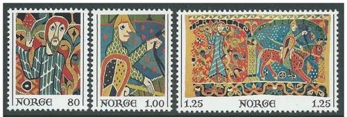 Poštové známky Nórsko 1976 Vianoce, umenie Mi# 734-36
