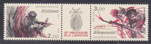 Po�tov� zn�mky Franc�zsko 1984 Oslobodenie, 40. v�ro�ie Mi# 2444-45