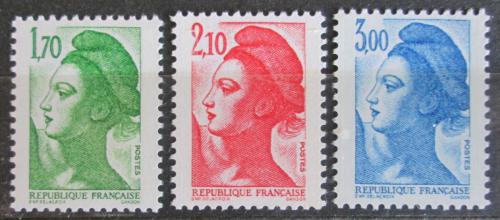 Poštové známky Francúzsko 1984 Alegorie svobody, Delacroix Mi# 2454-56