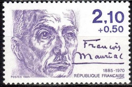 Poštová známka Francúzsko 1985 François Mauriac, spisovatel Mi# 2489