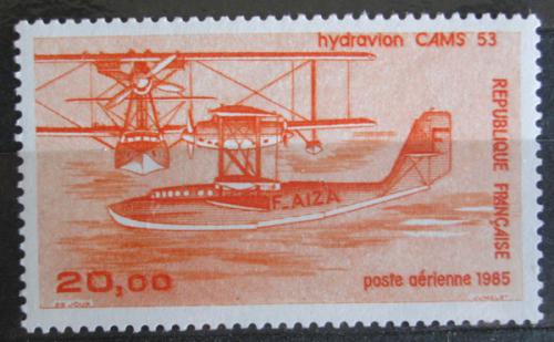 Poštovní známka Francie 1985 Hydroplán CAMS 53 Mi# 2490 Kat 7€