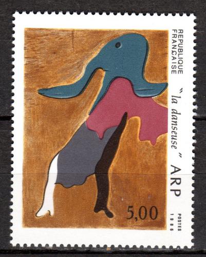 Poštová známka Francúzsko 1986 Umenie, Hans Arp Mi# 2580