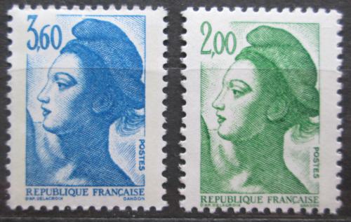 Poštové známky Francúzsko 1987 Alegorie svobody, Delacroix Mi# 2619-20