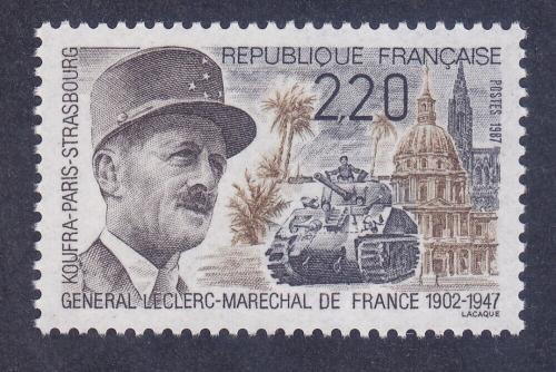Poštová známka Francúzsko 1987 Generál Philippe Leclerc Mi# 2634