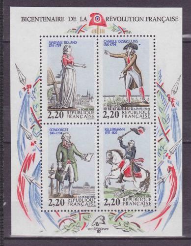 Poštové známky Francúzsko 1989 Francúzska revolúcia, 200. výroèie Mi# Block 8