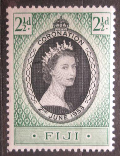 Poštová známka Fidži 1953 Krá¾ovna Alžbeta II. Mi# 122