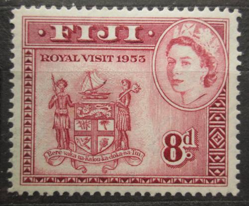 Poštová známka Fidži 1953 Štátny znak Mi# 123