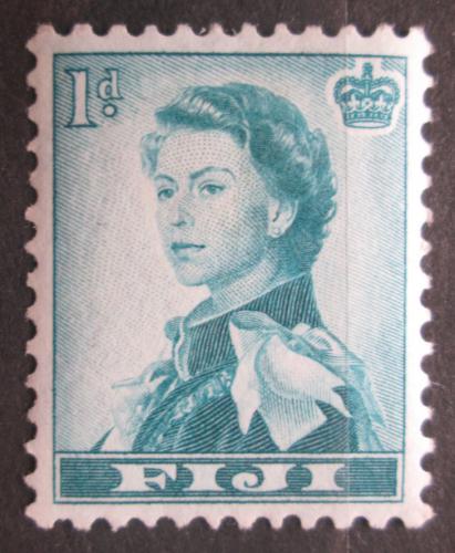 Poštová známka Fidži 1956 Krá¾ovna Alžbeta II. Mi# 125
