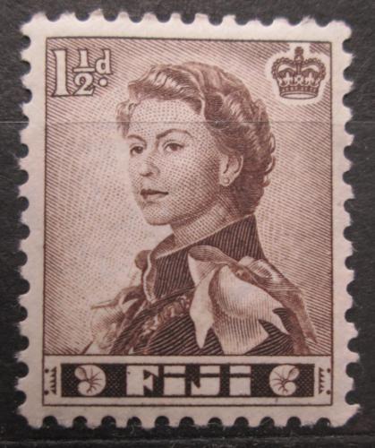 Poštová známka Fidži 1956 Krá¾ovna Alžbeta II. Mi# 126