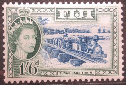 Poštová známka Fidži 1956 Nákladní vlak Mi# 133 Kat 20€