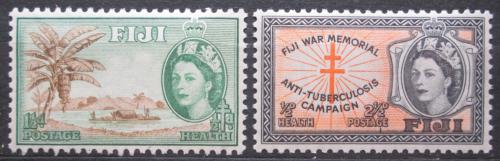 Poštové známky Fidži 1954 Boj proti tuberkulóze Mi# 139-40