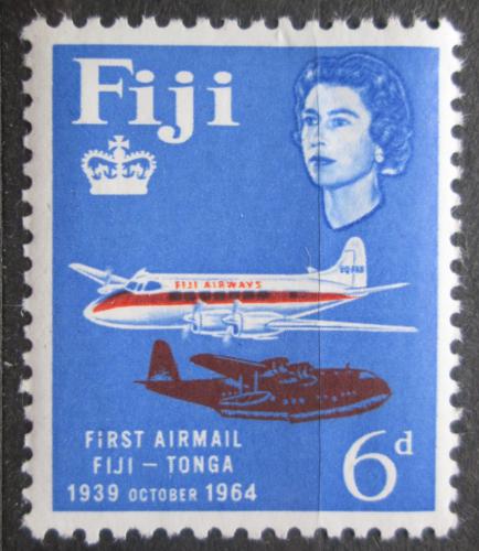 Poštová známka Fidži 1964 Lietadlo Heron Mi# 181