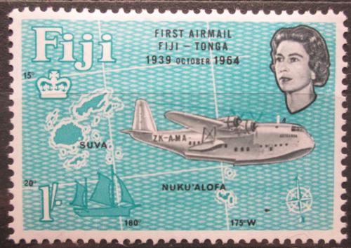 Poštová známka Fidži 1964 Hydroplán Mi# 182