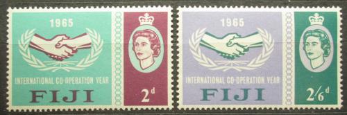 Poštové známky Fidži 1965 Rok mezinárodní spolupráce Mi# 185-86