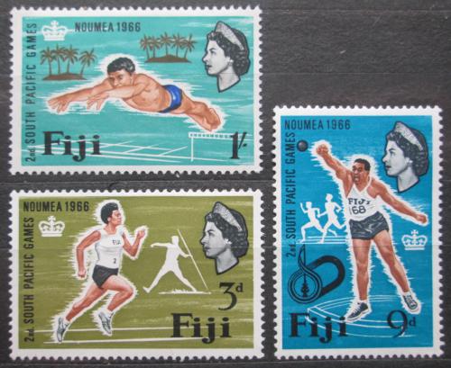Poštové známky Fidži 1966 Jihopacifické športové hry Mi# 198-200