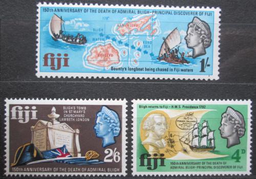 Poštové známky Fidži 1967 Plavba admirála Bligha Mi# 205-07