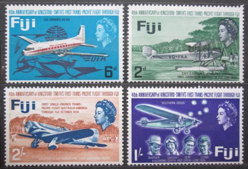 Poštové známky Fidži 1968 Lietadla Mi# 208-11