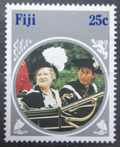 Poštová známka Fidži 1985 Krá¾ovna Matka a princ Filip Mi# 526