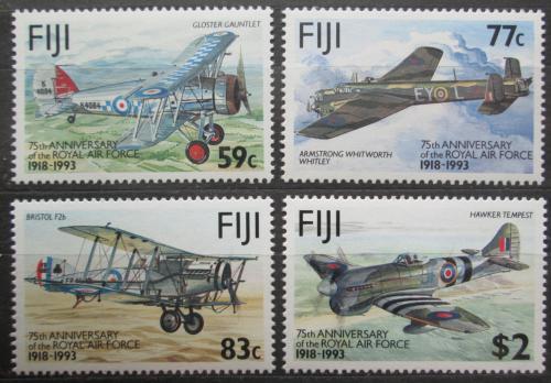 Poštové známky Fidži 1993 Vojenská letadla Mi# 682-85 Kat 9€