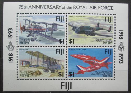 Poštové známky Fidži 1993 Vojenská letadla Mi# Block 10 Kat 10€