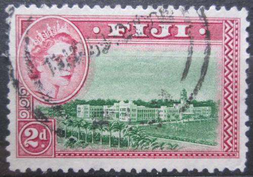 Poštová známka Fidži 1954 Vládní budova Mi# 127