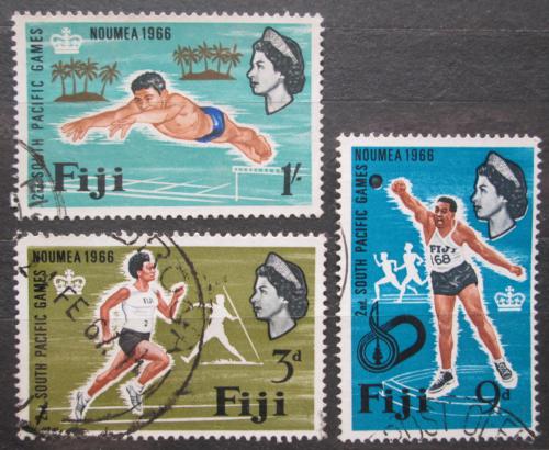 Poštové známky Fidži 1966 Jihopacifické športové hry Mi# 198-200