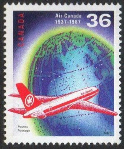 Poštová známka Kanada 1987 Lietadlo Mi# 1058