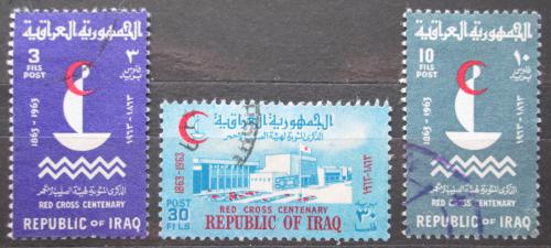 Poštové známky Irak 1963 Mezinárodní èervený køíž Mi# 370-72
