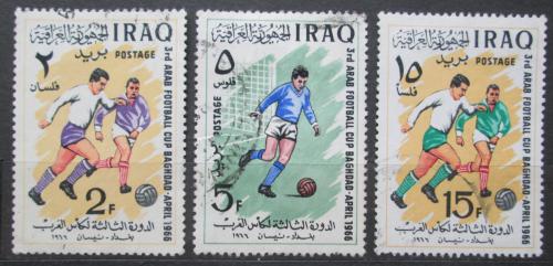 Poštové známky Irak 1966 Arabský futbalový pohár Mi# 445-47