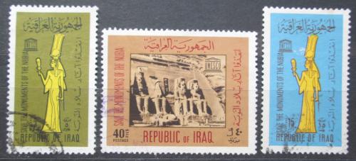 Poštové známky Irak 1966 Núbijské objavy Mi# 450-52