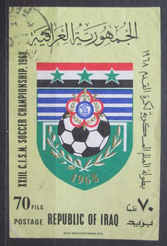 Poštová známka Irak 1968 Futbal Mi# Block 12 Kat 12€