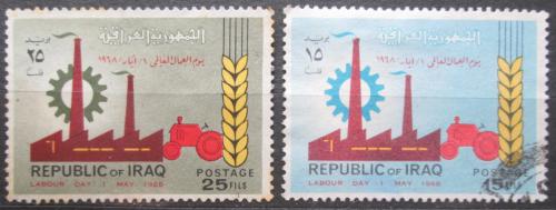 Poštové známky Irak 1968 Den práce Mi# 528-29