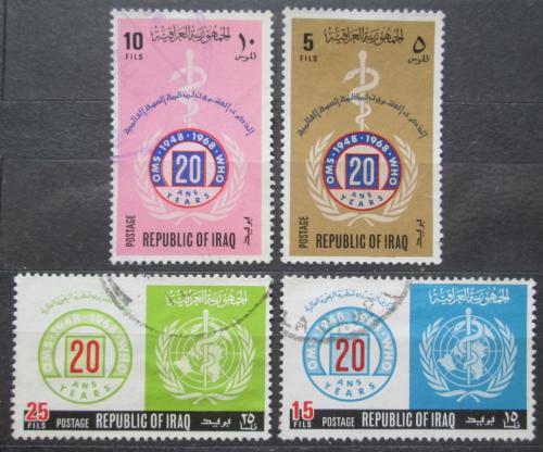 Poštové známky Irak 1968 WHO, 20. výroèie Mi# 535-38