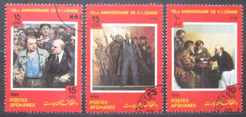 Poštové známky Afganistan 1985 Umenie, V. I. Lenin Mi# 1395-97