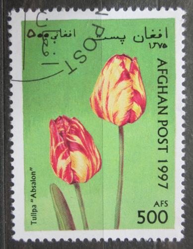 Poštová známka Afganistan 1997 Tulipány Mi# 1721